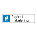 Papir til makulering