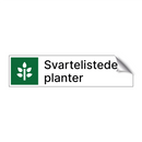 Svartelistede planter