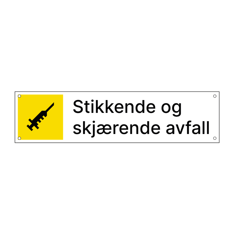 Stikkende og skjærende avfall & Stikkende og skjærende avfall & Stikkende og skjærende avfall