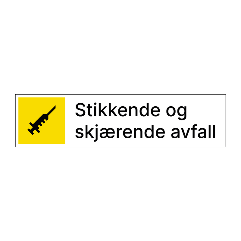 Stikkende og skjærende avfall