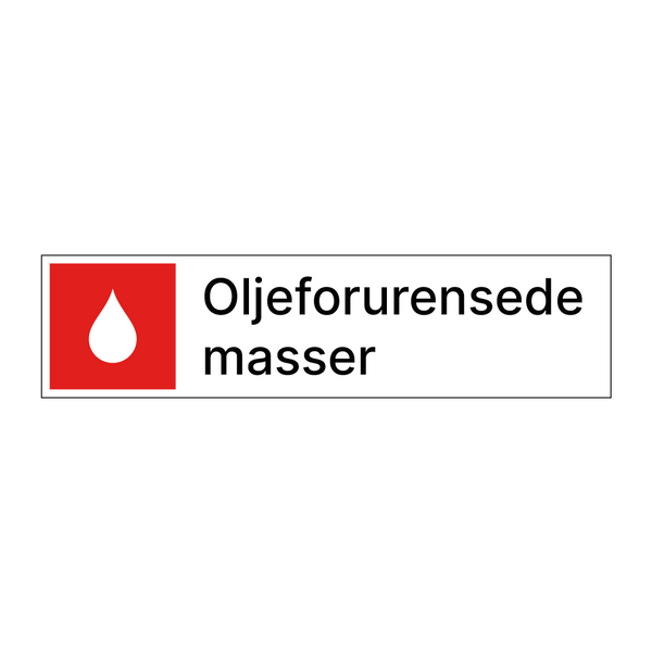 Oljeforurensede masser & Oljeforurensede masser & Oljeforurensede masser & Oljeforurensede masser