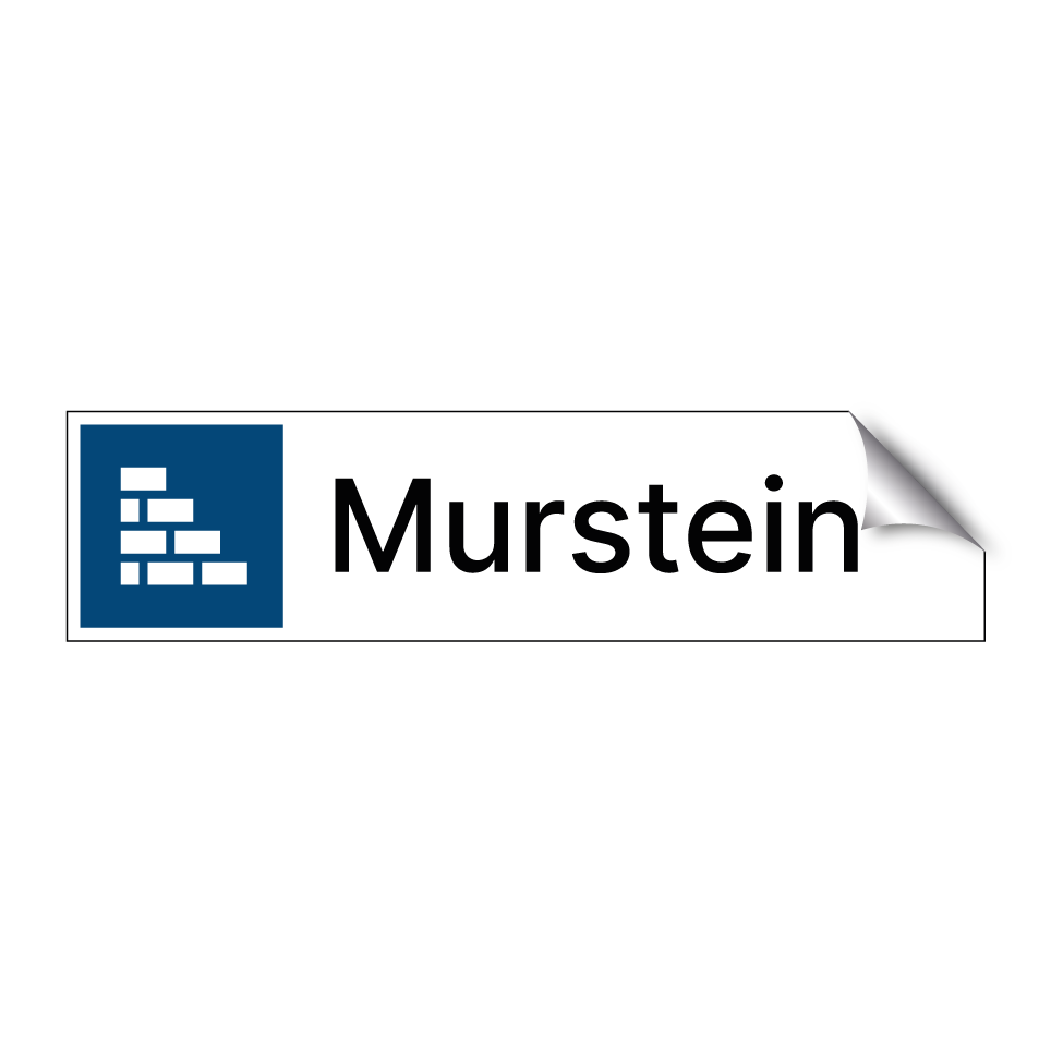 Murstein Kildesortering skilt Murstein | Kjøp Online | SignOnline