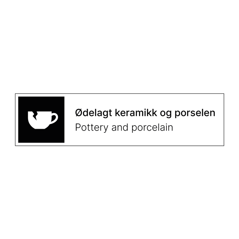 Ødelagt keramikk og porselen - Pottery and porcelain