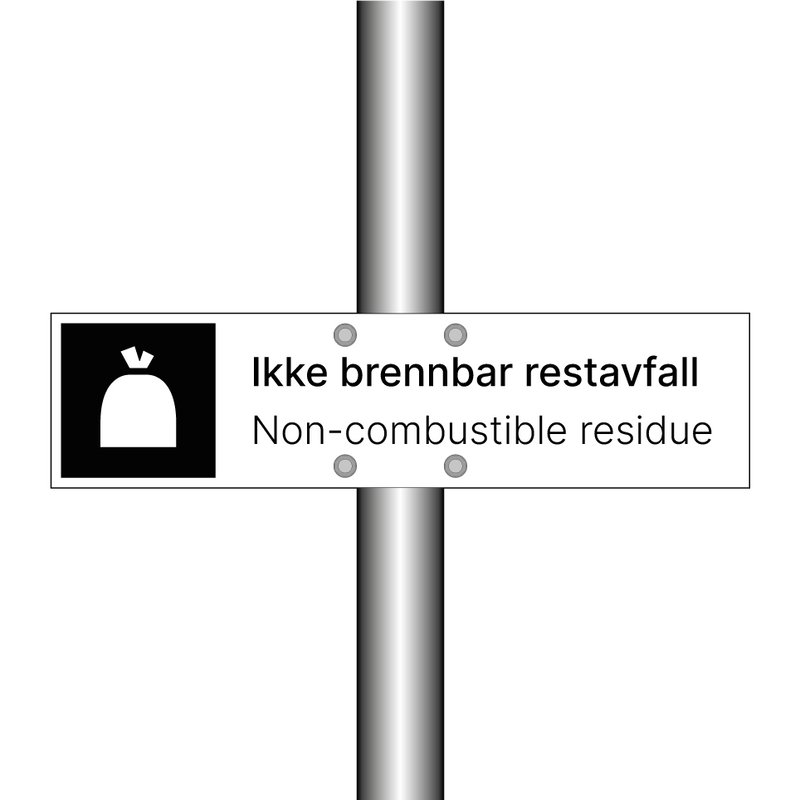 Ikke brennbar rest - Non-combustible residue