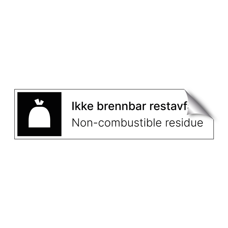 Ikke brennbar rest - Non-combustible residue & Ikke brennbar rest - Non-combustible residue