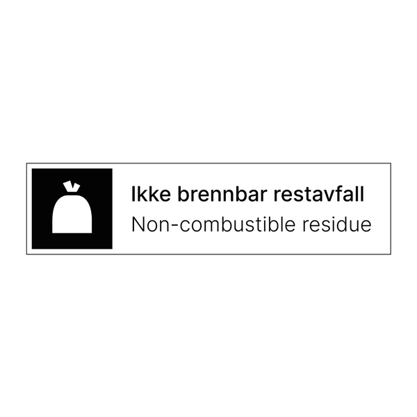 Ikke brennbar rest - Non-combustible residue & Ikke brennbar rest - Non-combustible residue