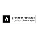Brennbar restavfall - Combustible waste