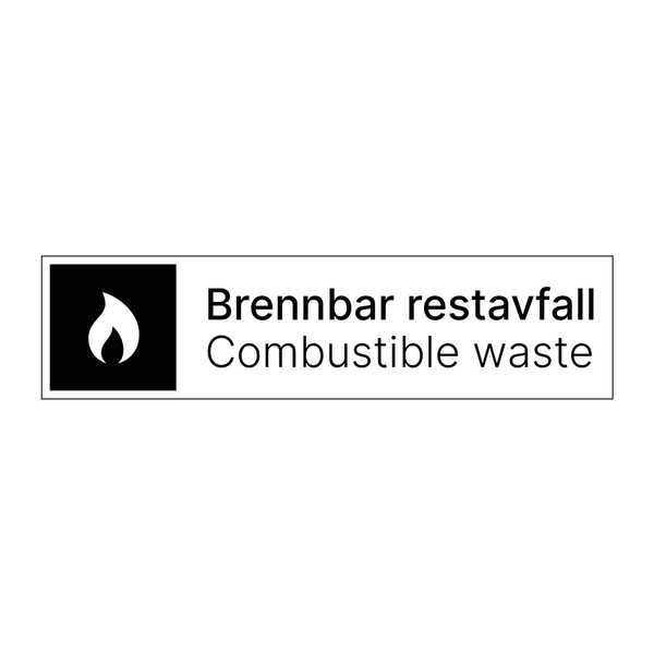 Brennbar restavfall - Combustible waste & Brennbar restavfall - Combustible waste