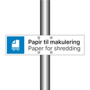 Papir til makulering - Paper for shredding