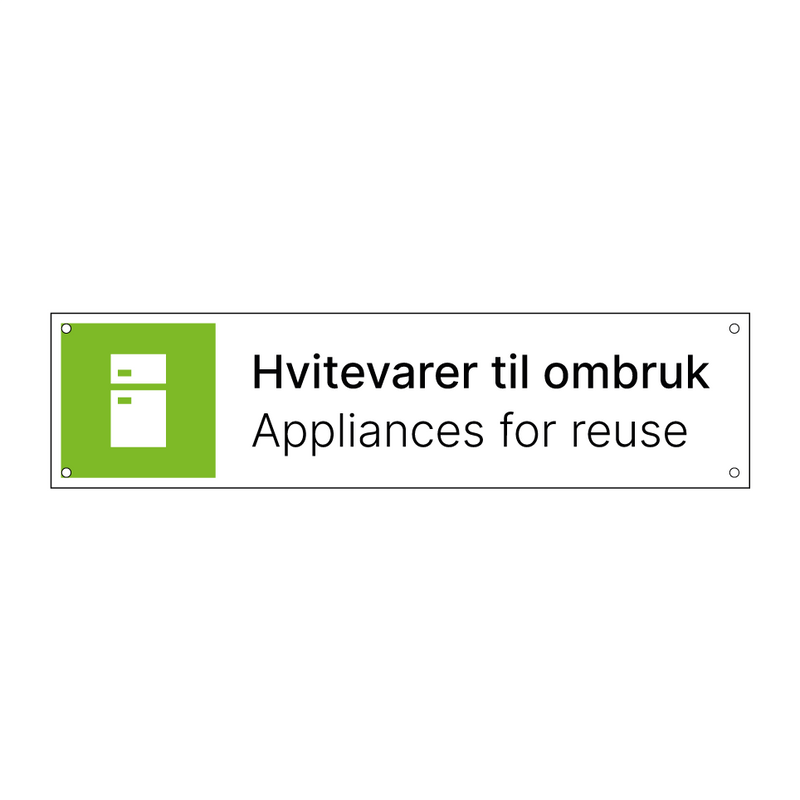 Hvitevarer til ombruk - Appliances for reuse