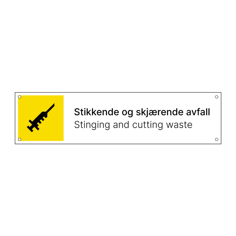 Stikkende og skjærende avfall - Stinging and cutting waste