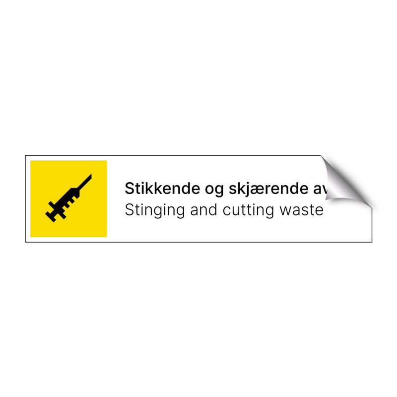 Stikkende og skjærende avfall - Stinging and cutting waste