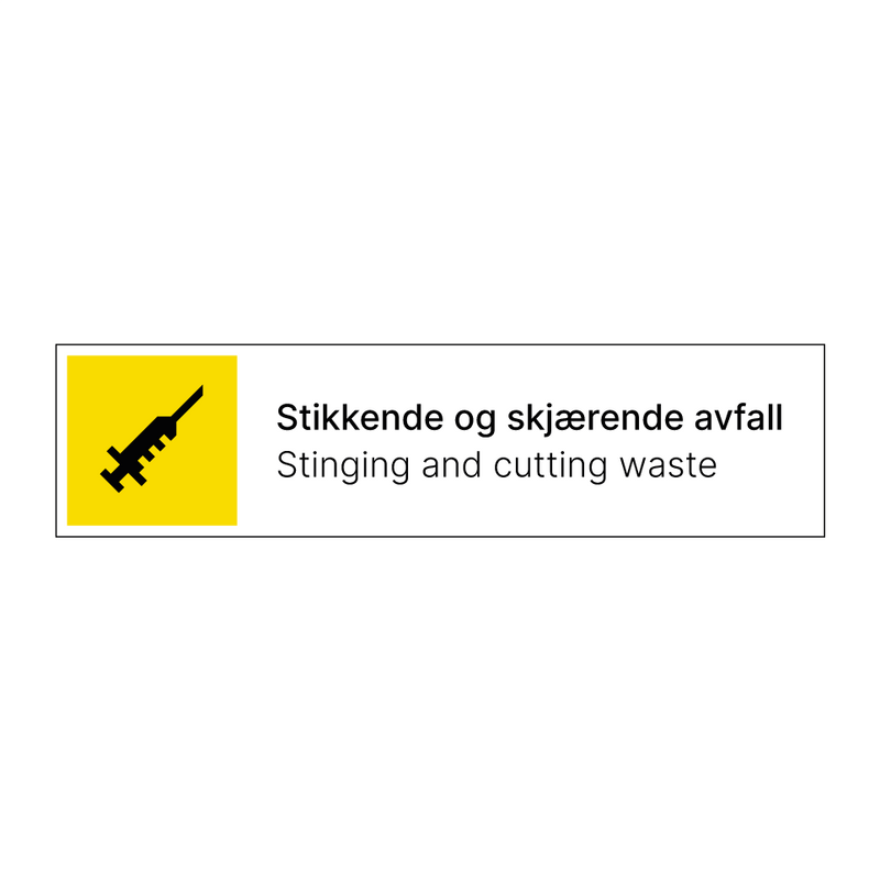 Stikkende og skjærende avfall - Stinging and cutting waste