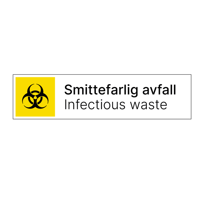 Smittefarlig avfall - Infectious waste & Smittefarlig avfall - Infectious waste