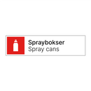 Spraybokser - Spray cans