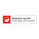 Maling lim og lakk - Paint glue and varnish