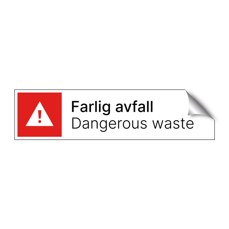 Farlig avfall - Dangerous waste & Farlig avfall - Dangerous waste