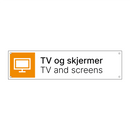 TV og skjermer - TV and screens