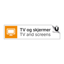 TV og skjermer - TV and screens