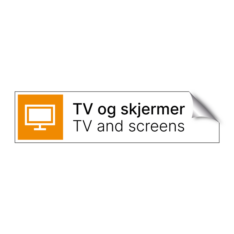 TV og skjermer - TV and screens