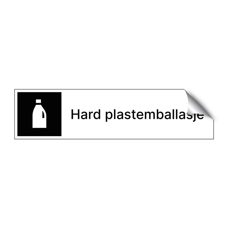Hard plastemballasje
