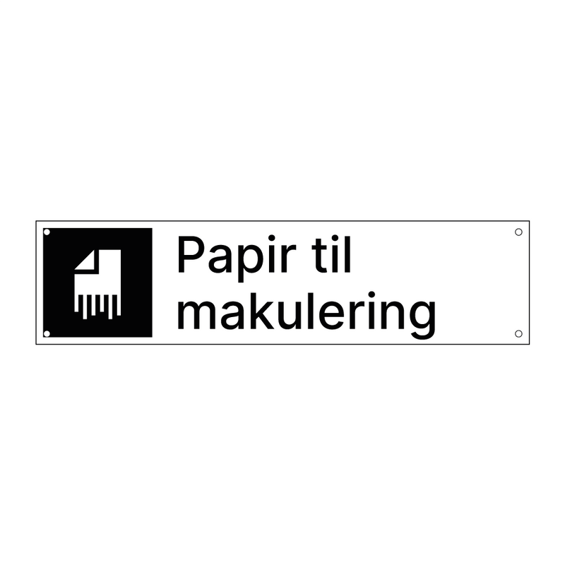 Papir til makulering & Papir til makulering & Papir til makulering & Papir til makulering