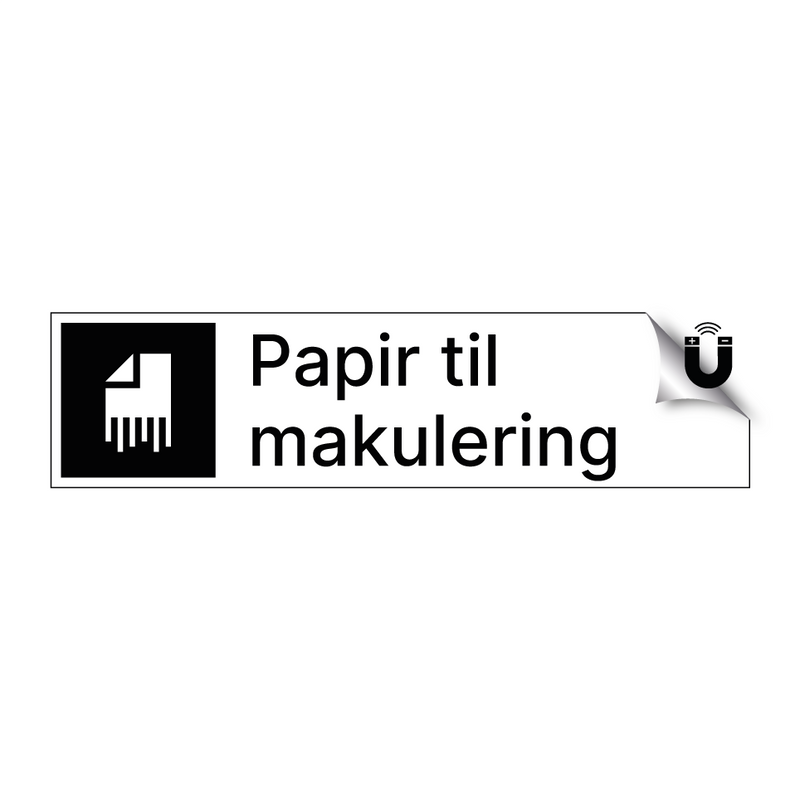 Papir til makulering & Papir til makulering