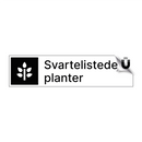 Svartelistede planter