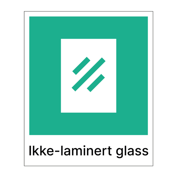 Ikke-laminert glass & Ikke-laminert glass & Ikke-laminert glass & Ikke-laminert glass