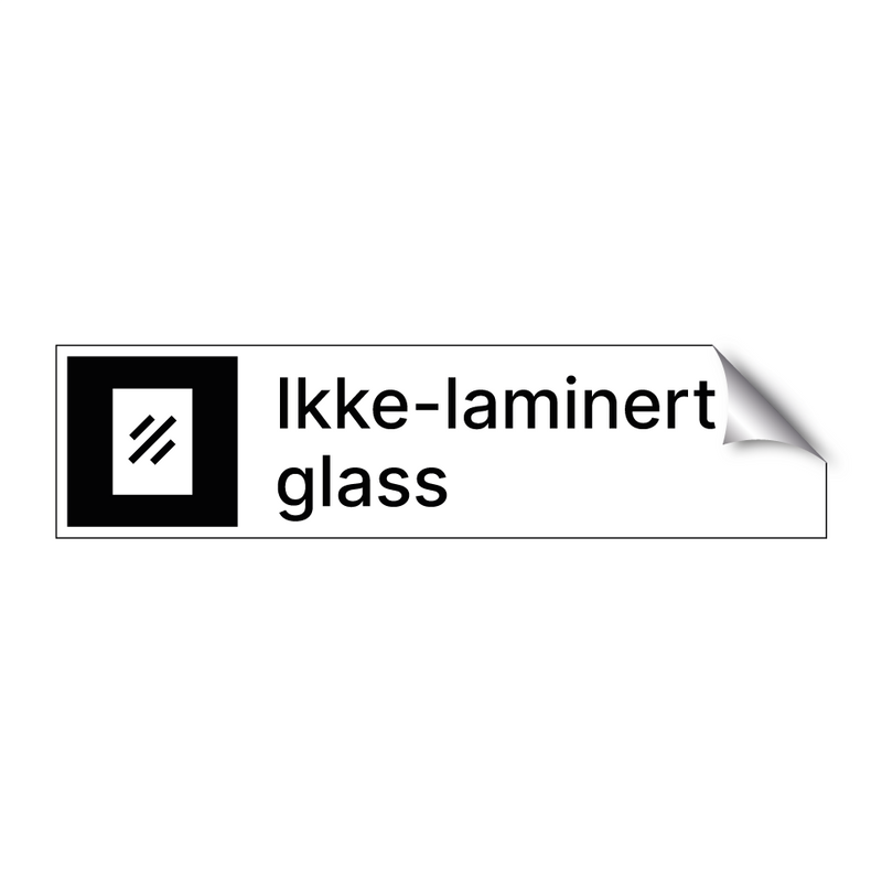 Ikke-laminert glass