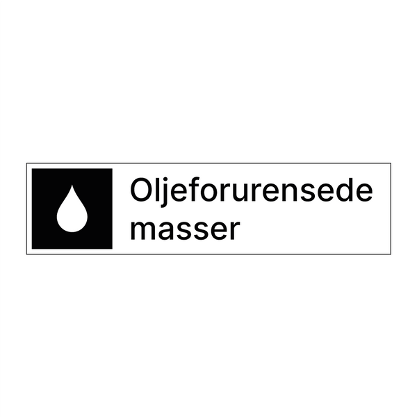 Oljeforurensede masser & Oljeforurensede masser & Oljeforurensede masser & Oljeforurensede masser