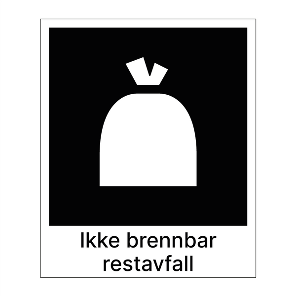 Ikke brennbar rest & Ikke brennbar rest & Ikke brennbar rest & Ikke brennbar rest