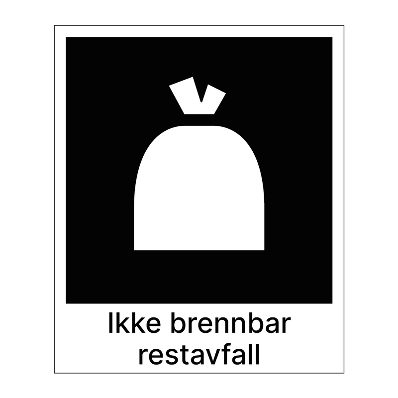 Ikke brennbar rest & Ikke brennbar rest & Ikke brennbar rest & Ikke brennbar rest