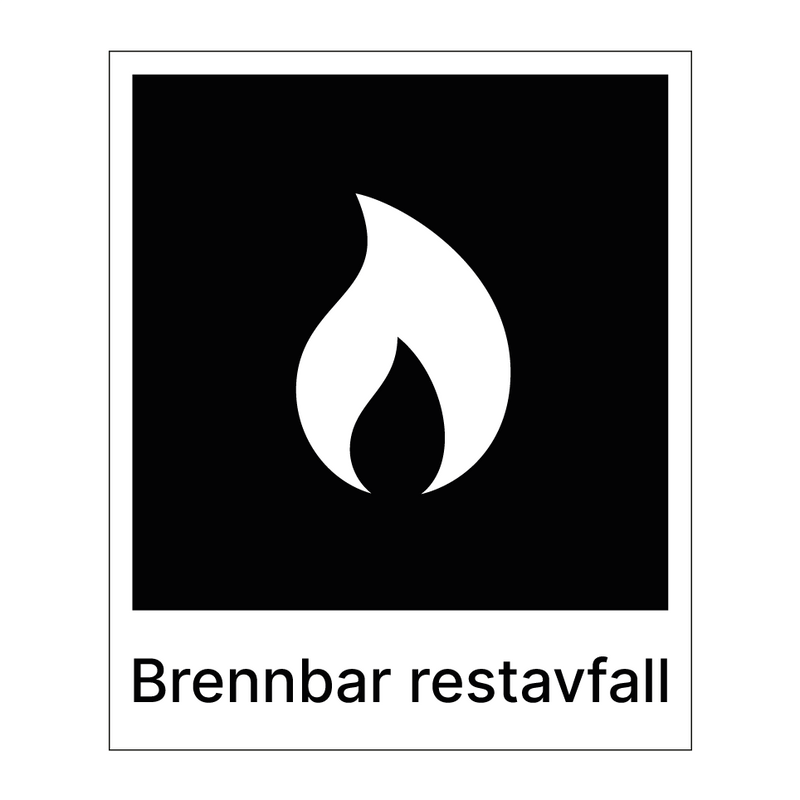 Restavfall Sign Brennbar restavfall skilt | Kjøp Online | SignOnline