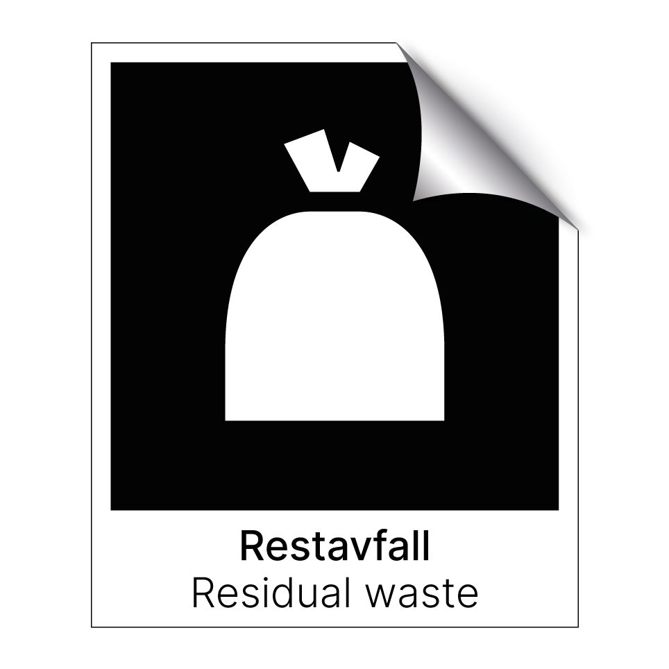 Restavfall Sign Restavfall - Residual waste skilt | Kjøp Online | SignOnline
