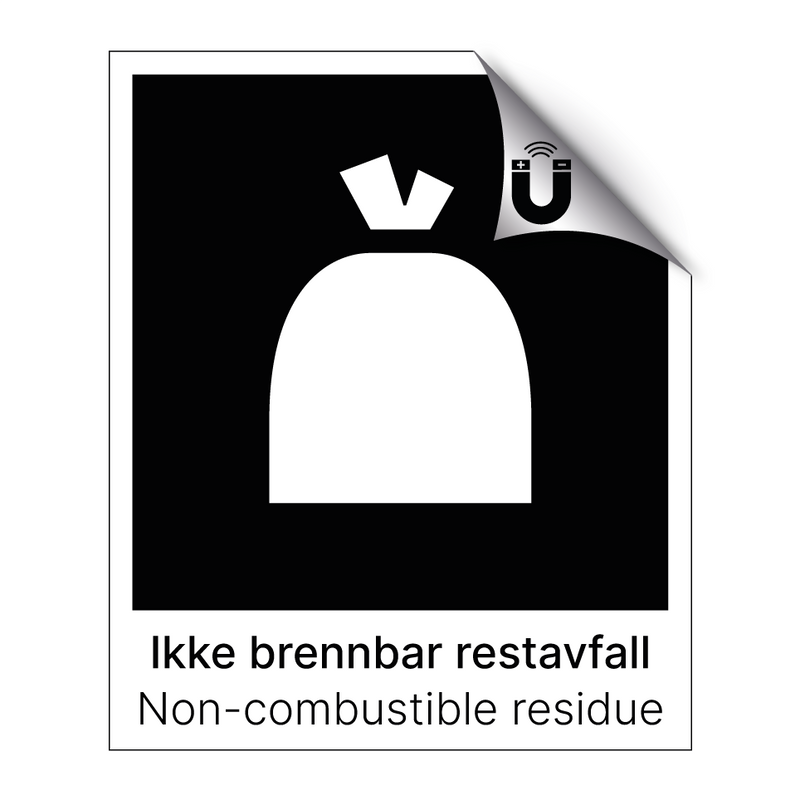 Ikke brennbar rest - Non-combustible residue & Ikke brennbar rest - Non-combustible residue