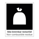 Ikke brennbar rest - Non-combustible residue