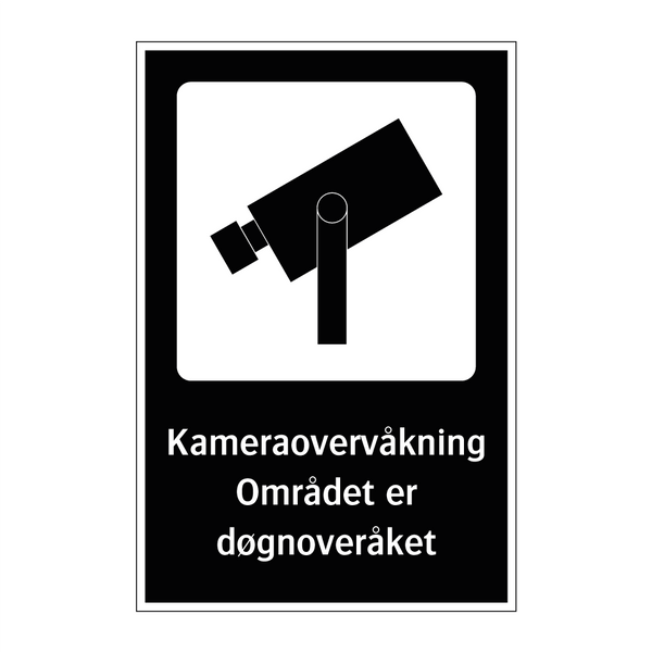 Kamera overvåkning - Området er døgnoveråket & Kamera overvåkning - Området er døgnoveråket