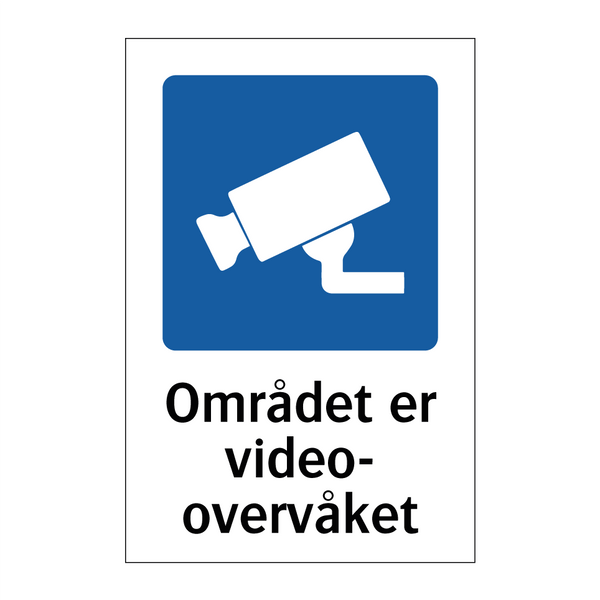 Området er video-overvåket & Området er video-overvåket & Området er video-overvåket