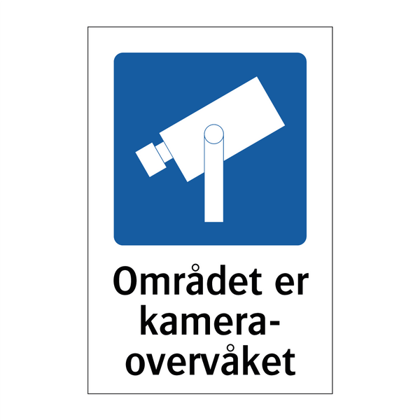 Området er kameraovervåket & Området er kameraovervåket & Området er kameraovervåket