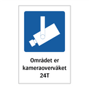 Området er kameraovervåket 24T