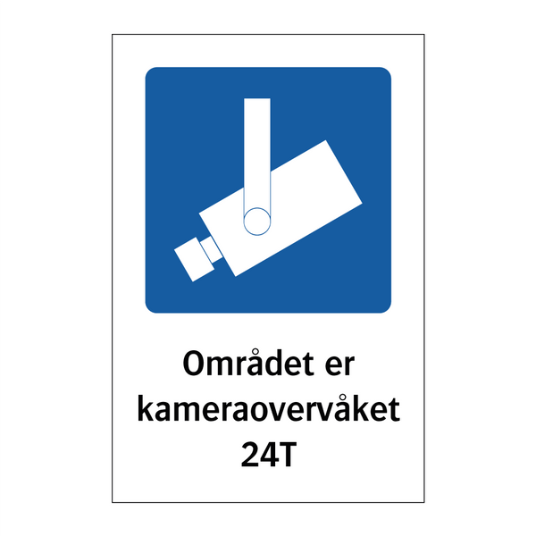 Området er kameraovervåket 24T & Området er kameraovervåket 24T