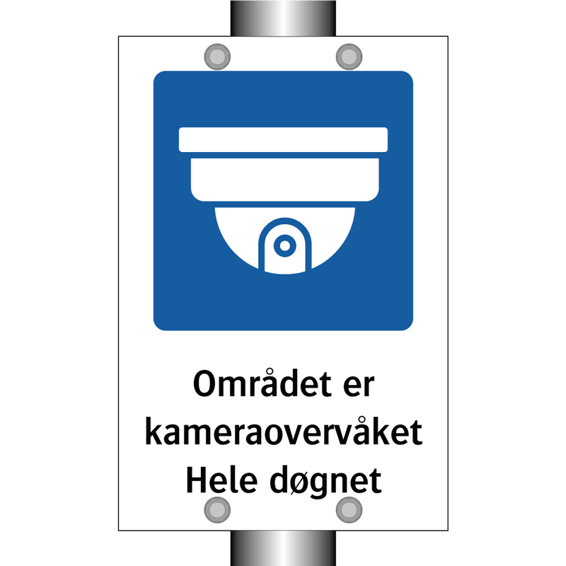 Området er kameraovervåket Hele døgnet