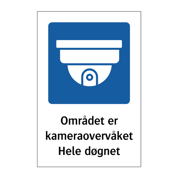 Området er kameraovervåket Hele døgnet & Området er kameraovervåket Hele døgnet