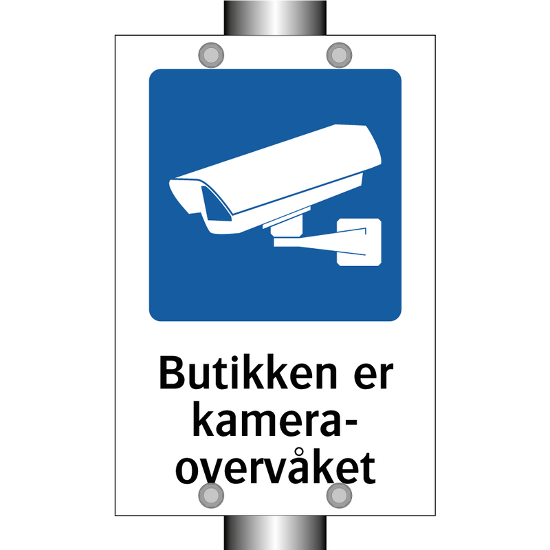 Butikken er kameraovervåket