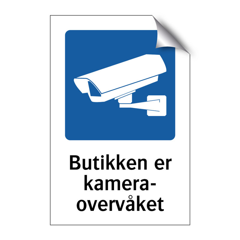 Butikken er kameraovervåket