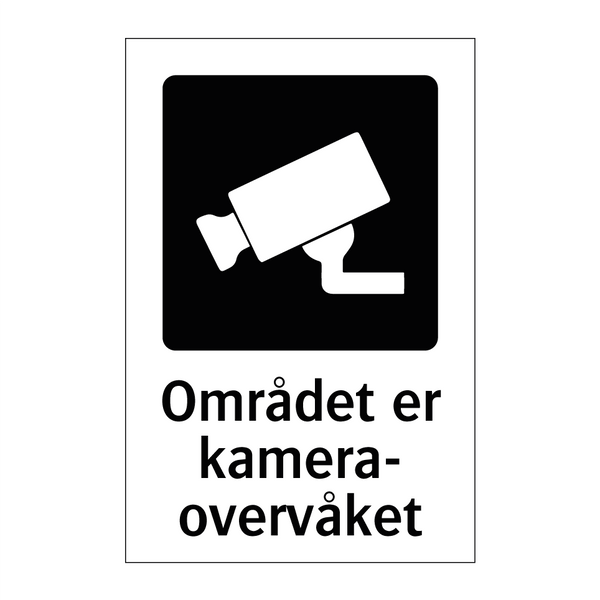 Området er kameraovervåket & Området er kameraovervåket & Området er kameraovervåket