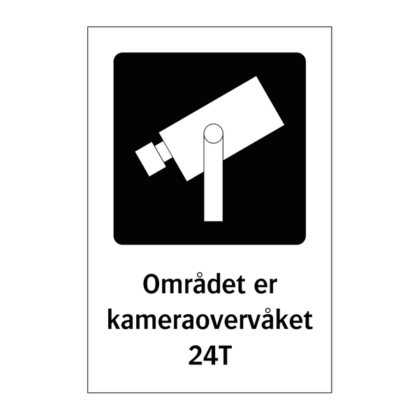 Området er kameraovervåket 24T & Området er kameraovervåket 24T