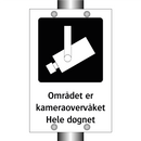 Området er kameraovervåket Hele døgnet