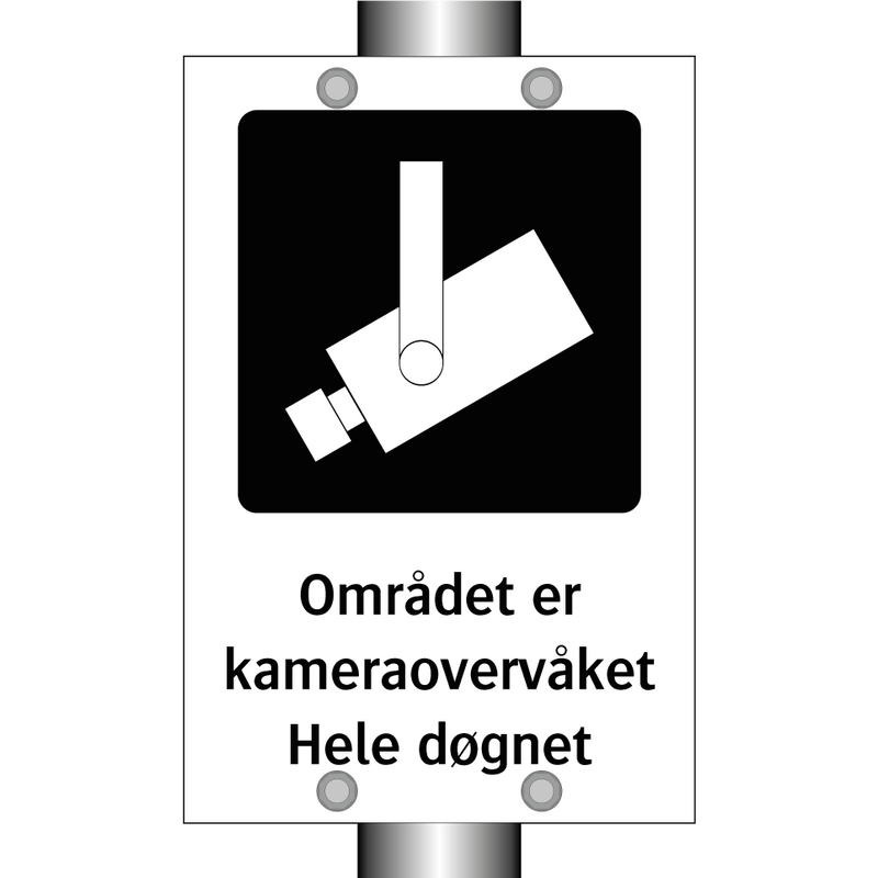 Området er kameraovervåket Hele døgnet